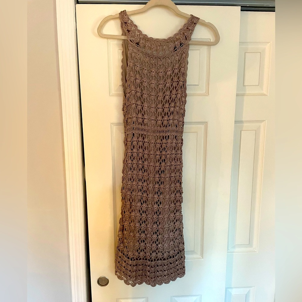 Gold lace dress size medium by inc worn once